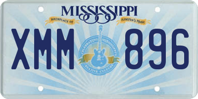 MS license plate XMM896