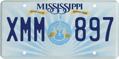 MS license plate XMM897