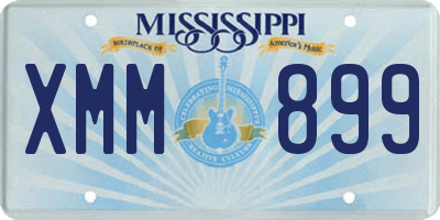 MS license plate XMM899
