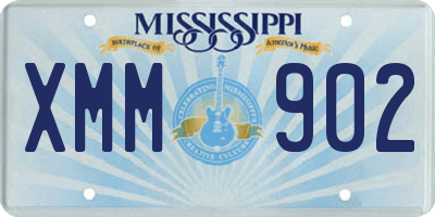 MS license plate XMM902