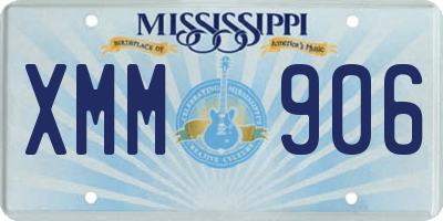 MS license plate XMM906