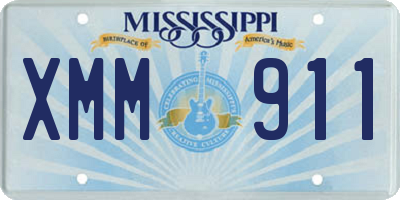 MS license plate XMM911