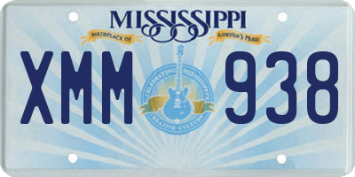 MS license plate XMM938