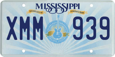 MS license plate XMM939