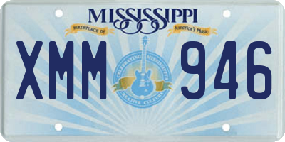 MS license plate XMM946