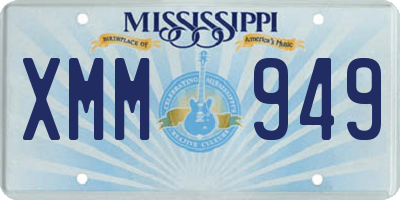 MS license plate XMM949