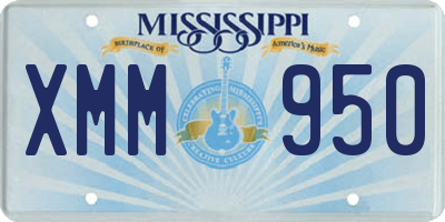 MS license plate XMM950
