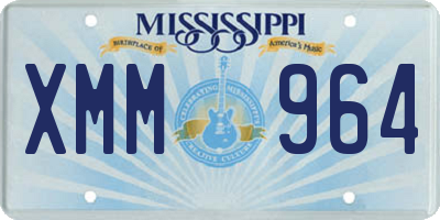 MS license plate XMM964