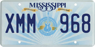 MS license plate XMM968