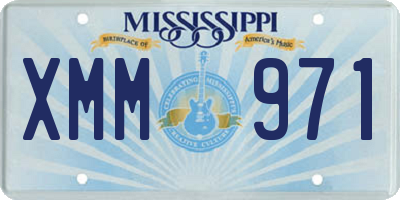 MS license plate XMM971