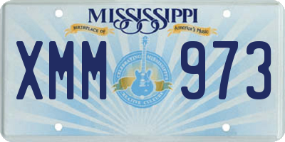 MS license plate XMM973