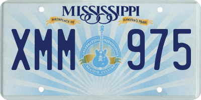 MS license plate XMM975