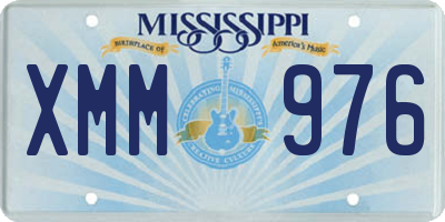 MS license plate XMM976