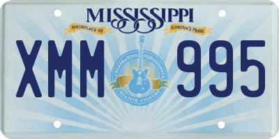 MS license plate XMM995