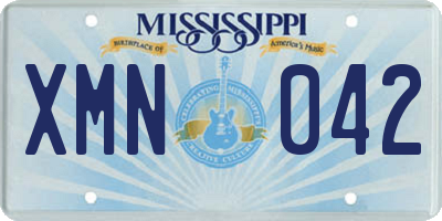 MS license plate XMN042