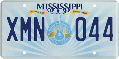 MS license plate XMN044