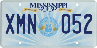 MS license plate XMN052