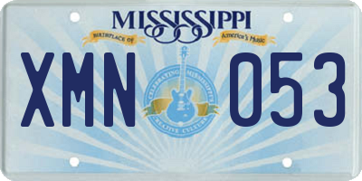 MS license plate XMN053