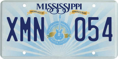 MS license plate XMN054