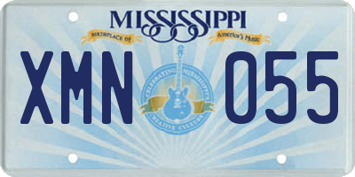 MS license plate XMN055