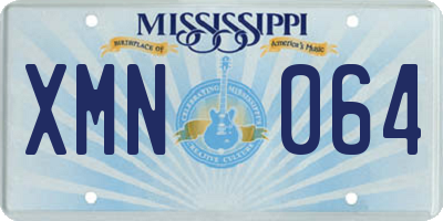 MS license plate XMN064