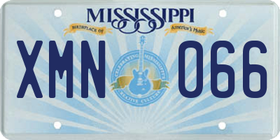 MS license plate XMN066