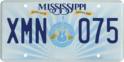 MS license plate XMN075