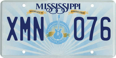 MS license plate XMN076