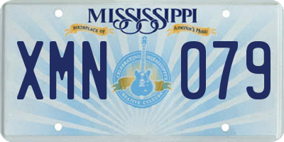 MS license plate XMN079