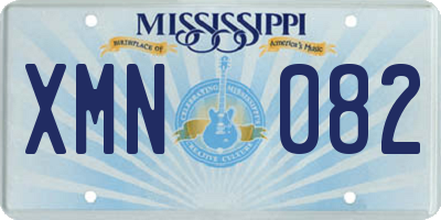 MS license plate XMN082