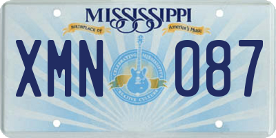 MS license plate XMN087