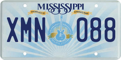 MS license plate XMN088