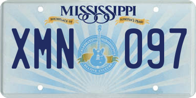 MS license plate XMN097
