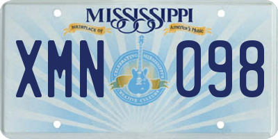 MS license plate XMN098