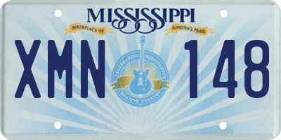 MS license plate XMN148