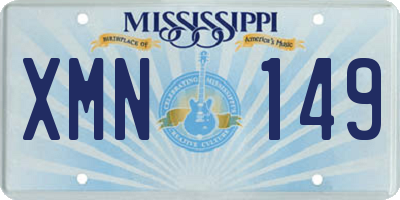 MS license plate XMN149