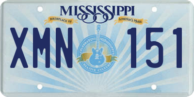 MS license plate XMN151
