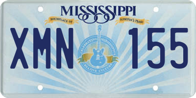 MS license plate XMN155