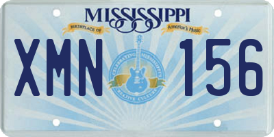 MS license plate XMN156