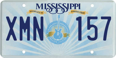 MS license plate XMN157
