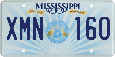 MS license plate XMN160