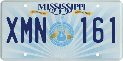 MS license plate XMN161