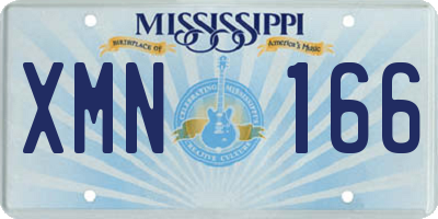 MS license plate XMN166