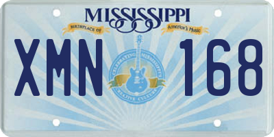 MS license plate XMN168