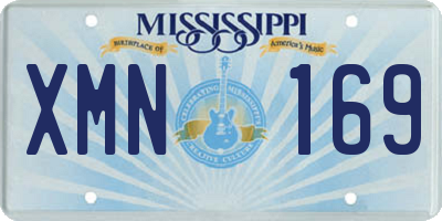 MS license plate XMN169