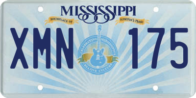 MS license plate XMN175