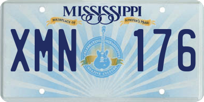 MS license plate XMN176