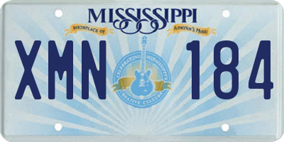 MS license plate XMN184