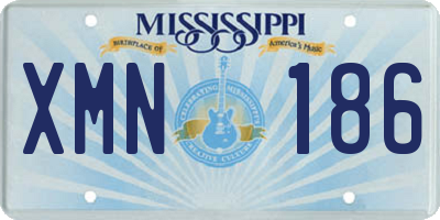 MS license plate XMN186