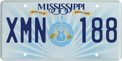 MS license plate XMN188